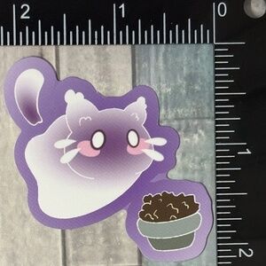 🌀10/$10🌀 Cute Purple Cat Reusable Waterproof Vinyl Sticker Decal